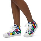 Hungry Circles - Women’s high top canvas shoes 12 Womens High Top Shoes Outside Australia Printed Offshore