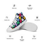 Hungry Circles - Women’s high top canvas shoes Womens High Top Shoes Outside Australia Printed Offshore