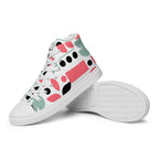 Pink Geometric - Women’s high top canvas shoes Womens High Top Shoes Outside Australia Printed Offshore
