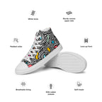 Trippy - Women’s high top canvas shoes Womens High Top Shoes Outside Australia Printed Offshore
