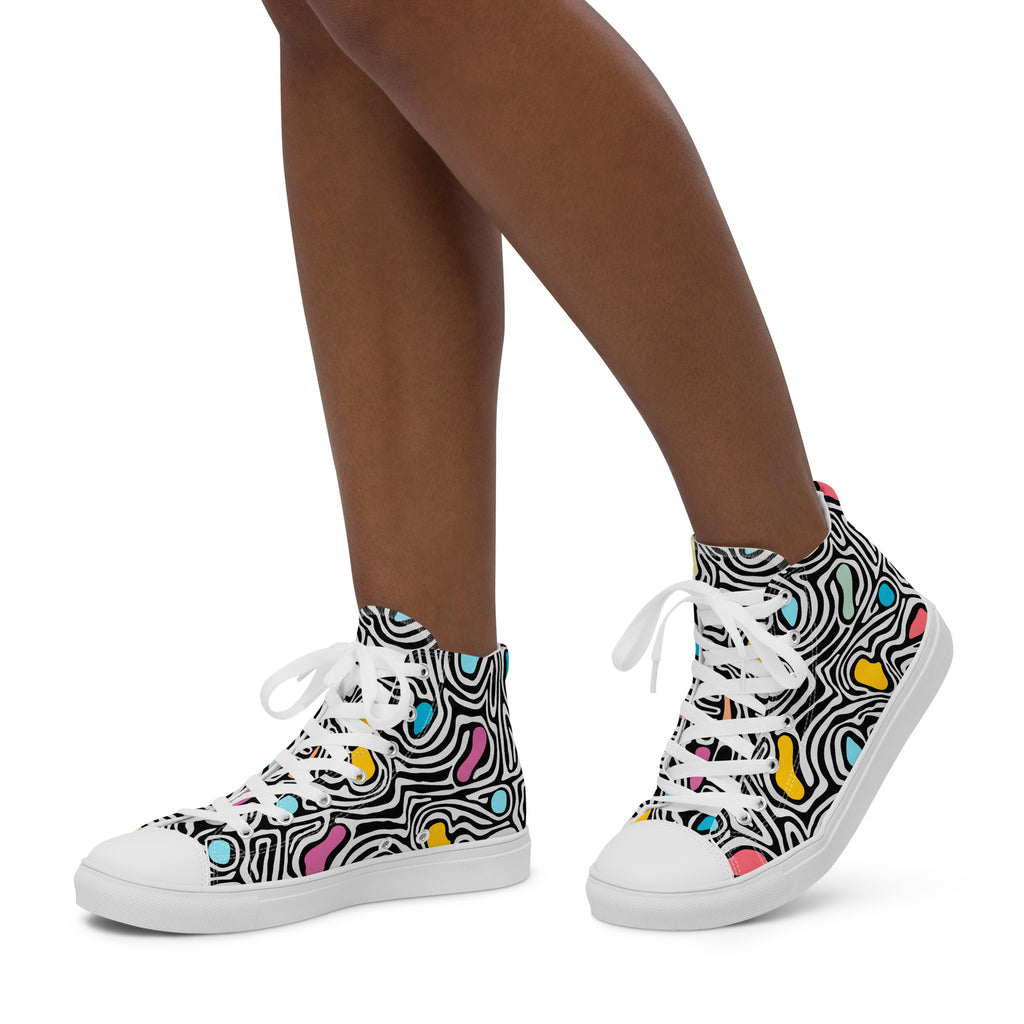 Trippy - Women’s high top canvas shoes Womens High Top Shoes Outside Australia Printed Offshore