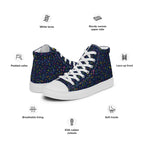 Music Notes - Women’s high top canvas shoes Womens High Top Shoes Outside Australia Printed Offshore
