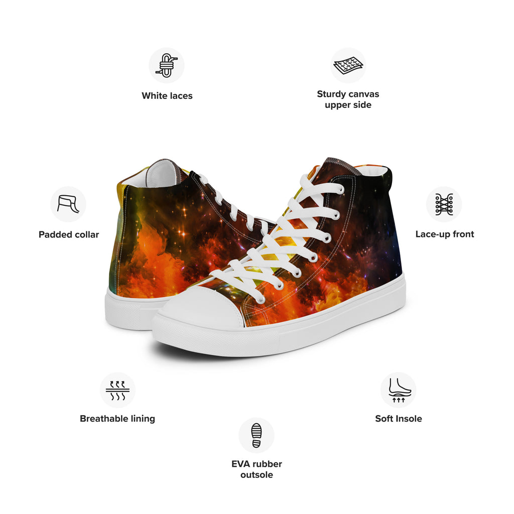 I Need Some Space - Women’s high top canvas shoes Womens High Top Shoes Outside Australia Printed Offshore