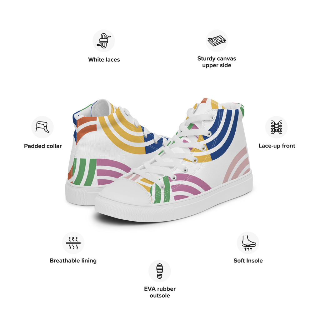 Arcs - Women’s high top canvas shoes Womens High Top Shoes Outside Australia Printed Offshore