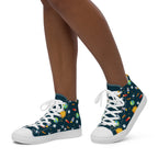 Busy Space - Women’s high top canvas shoes Womens High Top Shoes Outside Australia Printed Offshore