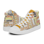 Coffee - Women’s high top canvas shoes Womens High Top Shoes Outside Australia Printed Offshore