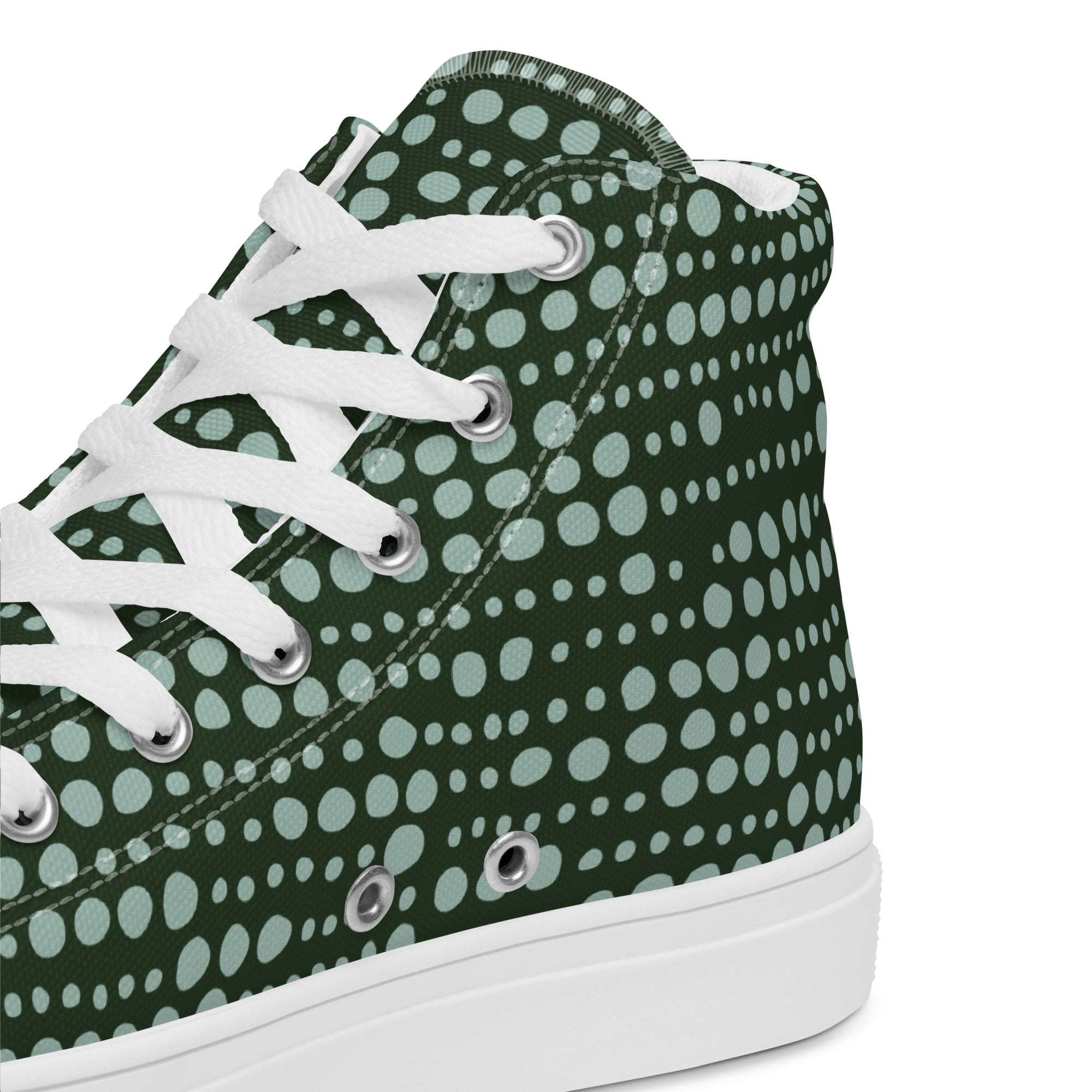 Go Green - Women’s high top canvas shoes Womens High Top Shoes Outside Australia Printed Offshore