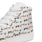 Cat Line - Women’s high top canvas shoes Womens High Top Shoes Outside Australia Printed Offshore