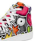 Sticker Music - Women’s high top canvas shoes Womens High Top Shoes Outside Australia Printed Offshore