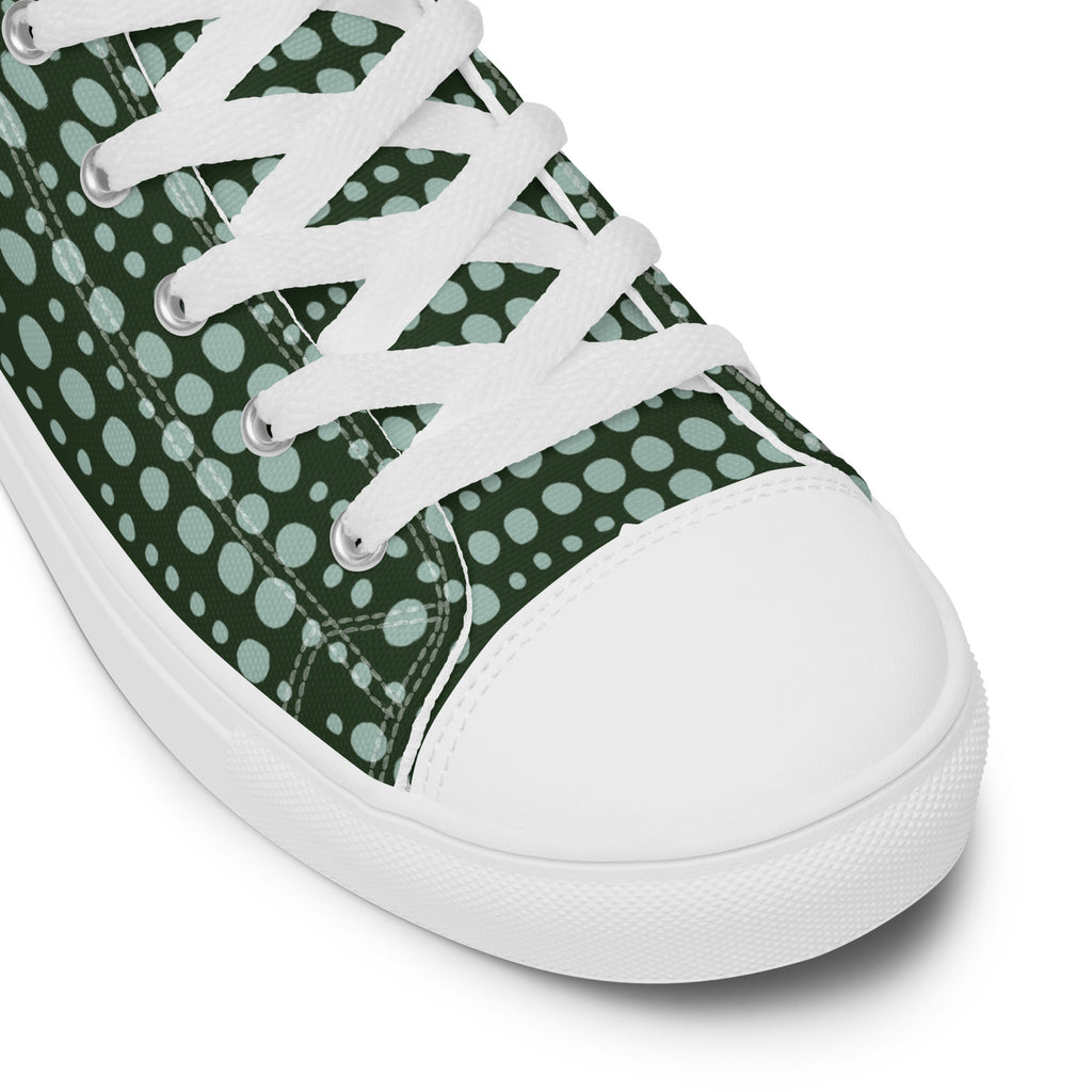 Go Green - Women’s high top canvas shoes Womens High Top Shoes Outside Australia Printed Offshore