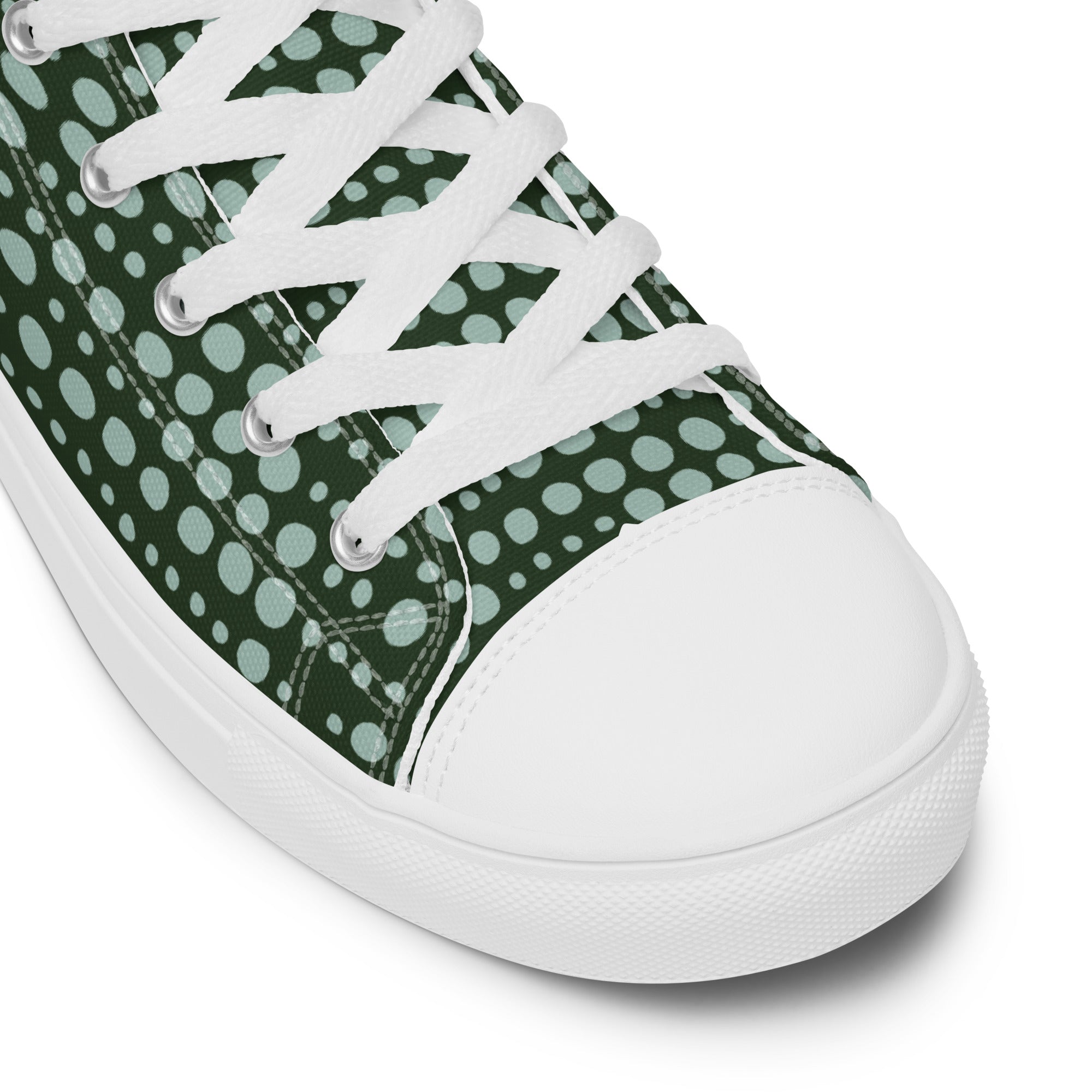 Go Green - Women’s high top canvas shoes Womens High Top Shoes Outside Australia Printed Offshore