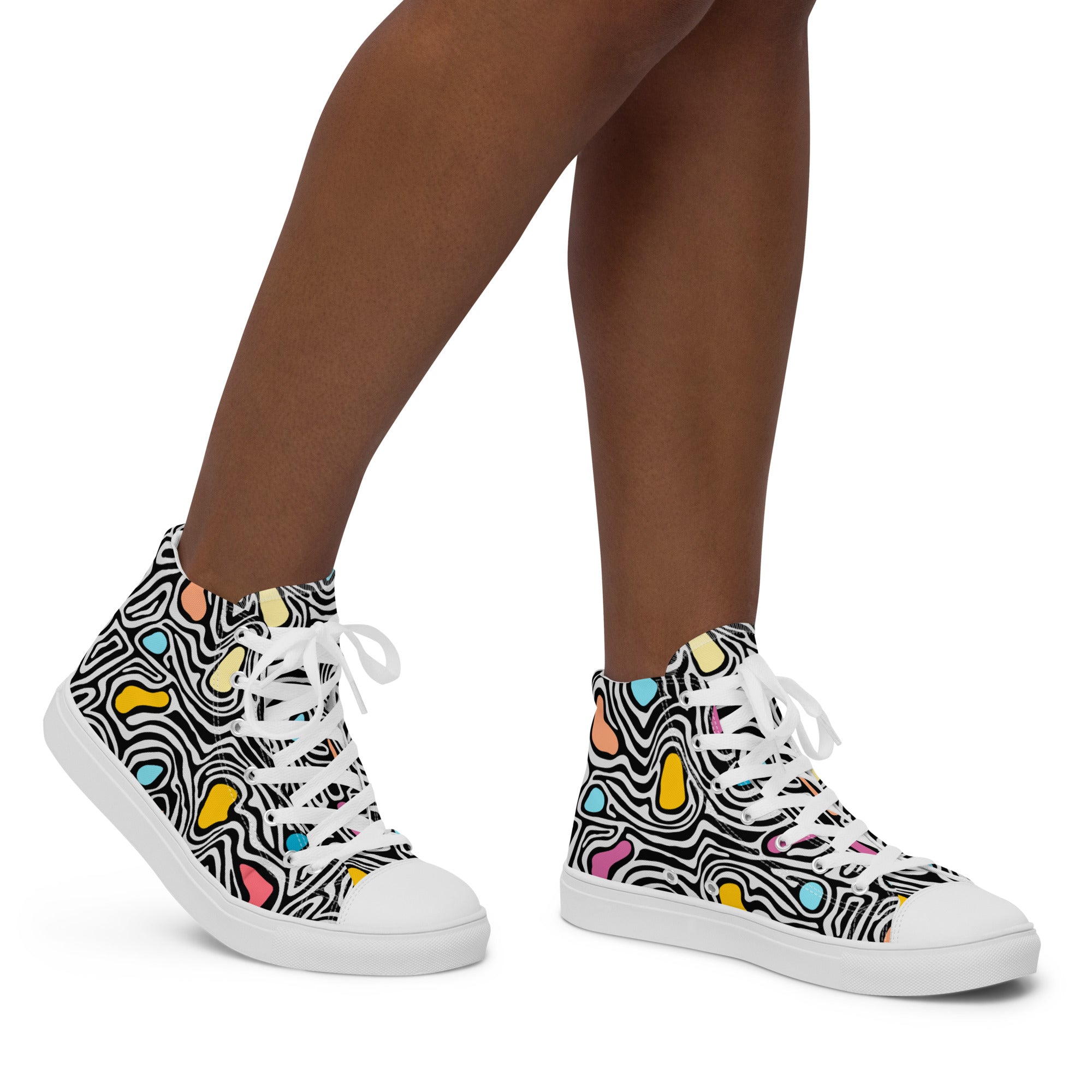 Trippy - Women’s high top canvas shoes 12 Womens High Top Shoes Outside Australia Printed Offshore