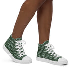 Go Green - Women’s high top canvas shoes 12 Womens High Top Shoes Outside Australia Printed Offshore
