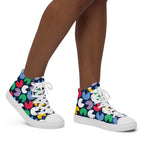 Hungry Circles - Women’s high top canvas shoes Womens High Top Shoes Outside Australia Printed Offshore