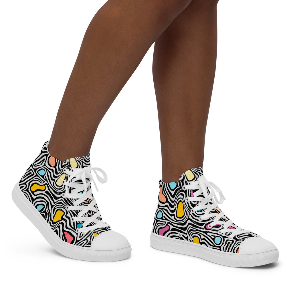 Trippy - Women’s high top canvas shoes Womens High Top Shoes Outside Australia Printed Offshore