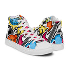 Sticker Music - Women’s high top canvas shoes Womens High Top Shoes Outside Australia Printed Offshore
