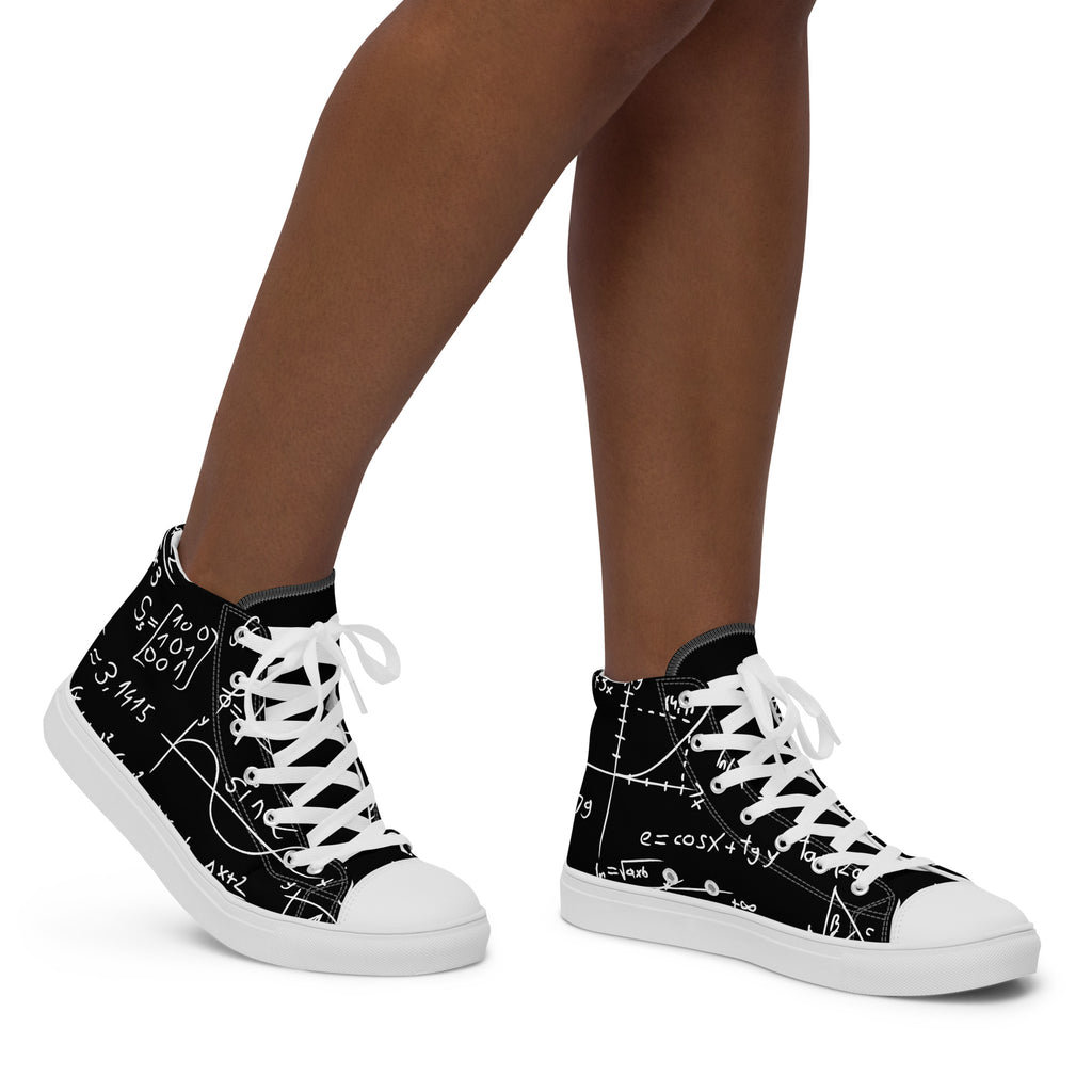 Equations - Women’s high top canvas shoes Womens High Top Shoes Outside Australia Printed Offshore
