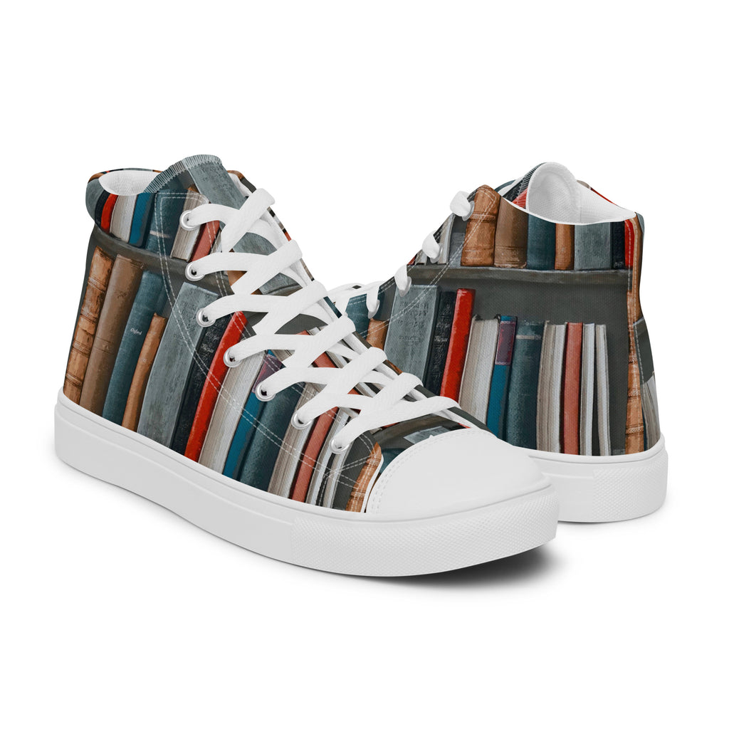 Books - Women’s high top canvas shoes Womens High Top Shoes Outside Australia Printed Offshore