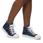 Squiggles - Women’s high top canvas shoes 12 Womens High Top Shoes Outside Australia Printed Offshore