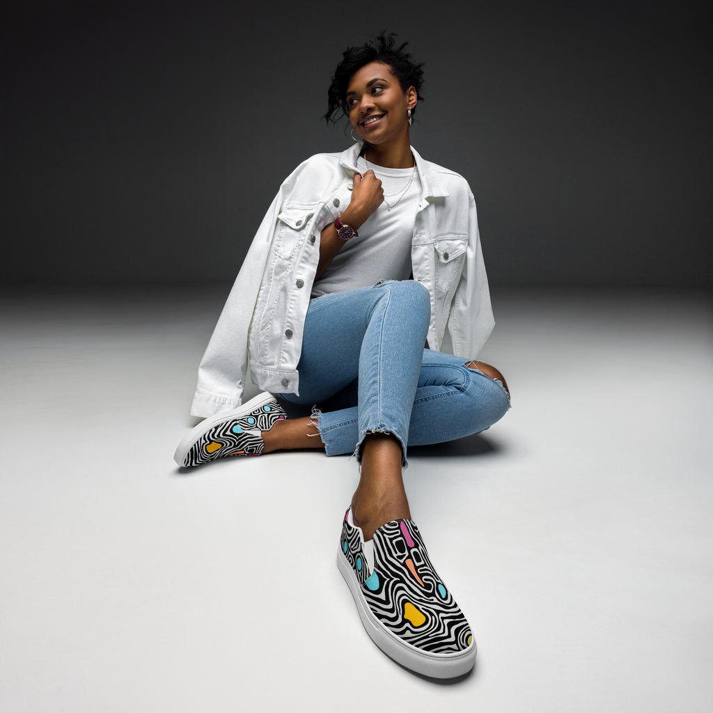 Trippy - Women’s slip-on canvas shoes Womens Slip On Shoes Printed Offshore