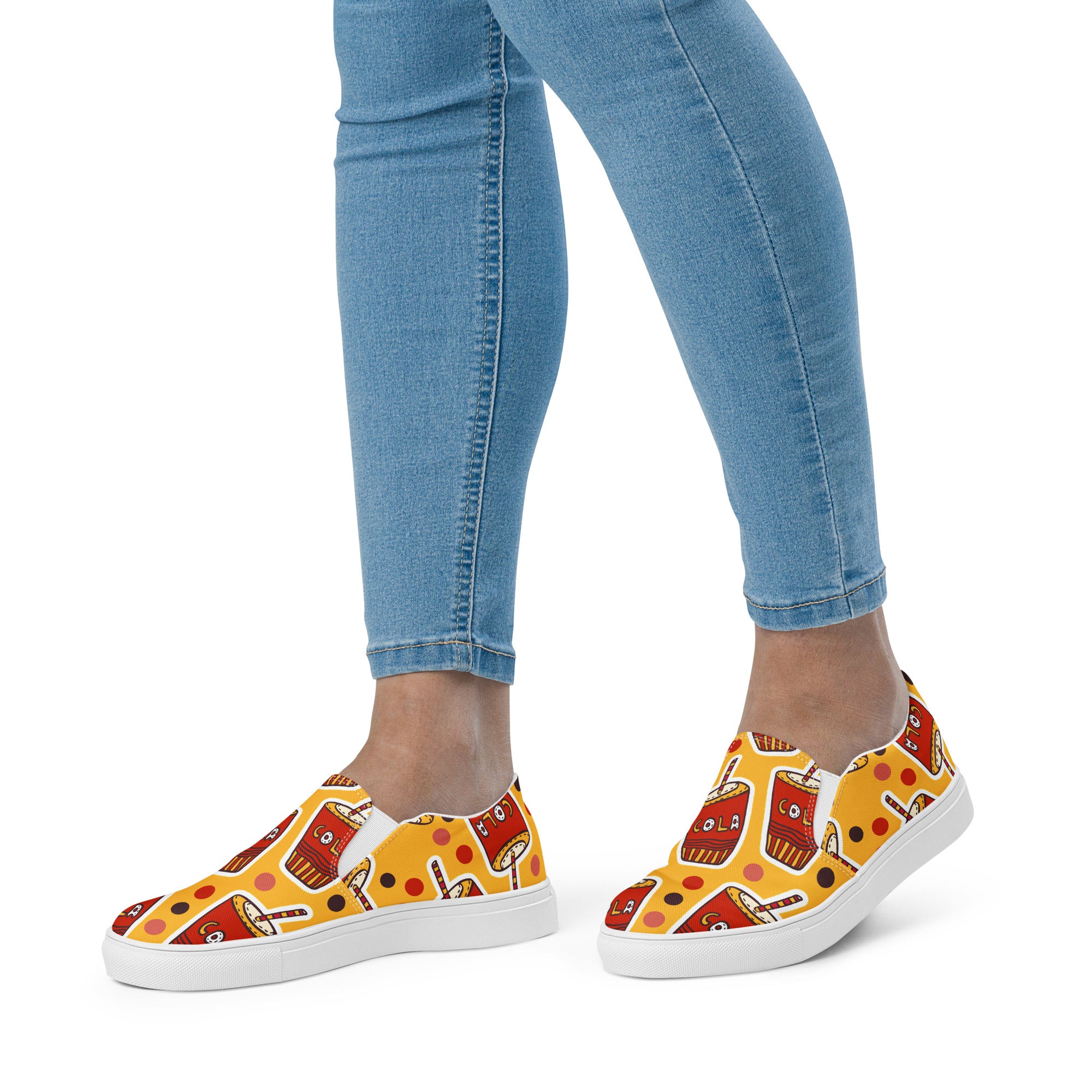 Cola - Women’s slip-on canvas shoes Womens Slip On Shoes Printed Offshore