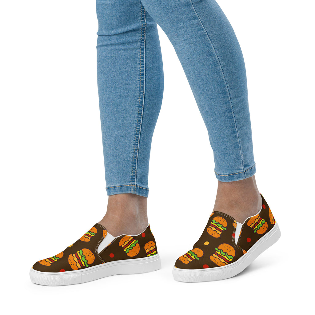 Burgers - Women’s slip-on canvas shoes Womens Slip On Shoes Printed Offshore