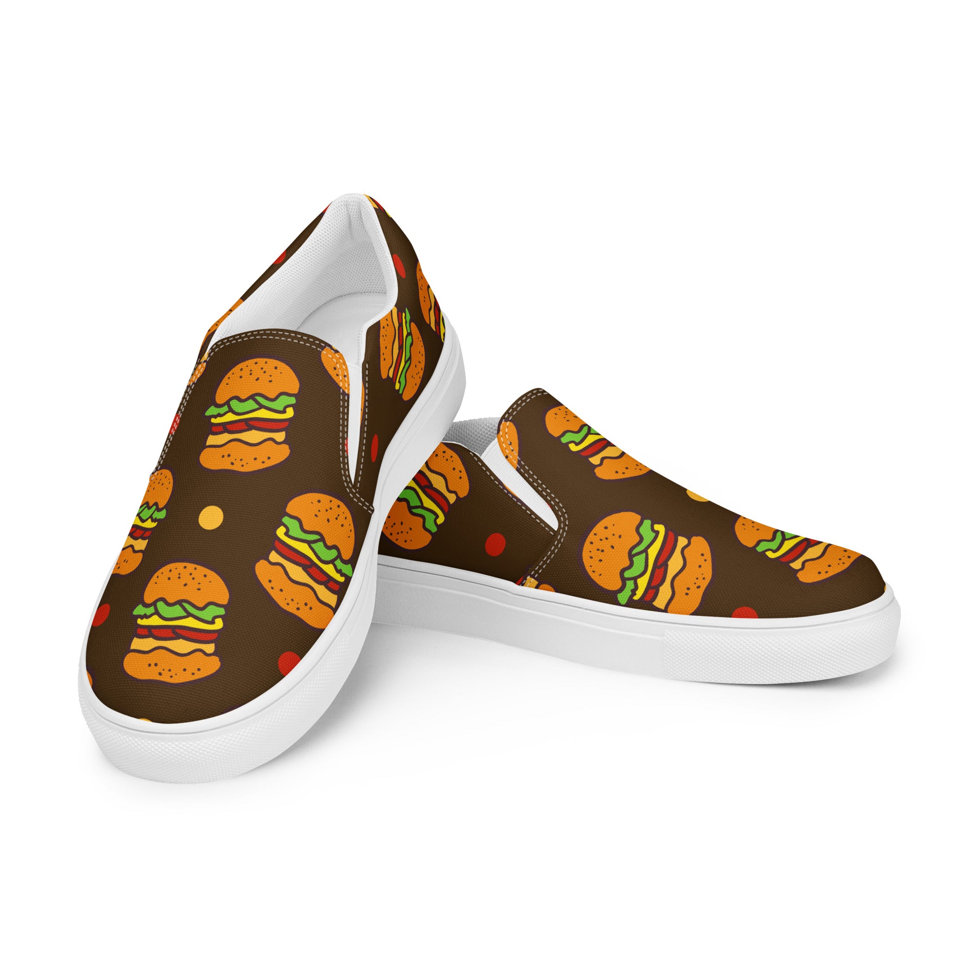 Burgers - Women’s slip-on canvas shoes Womens Slip On Shoes Printed Offshore