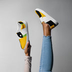 Yellow, Green And Black Geometric - Women’s slip-on canvas shoes Womens Slip On Shoes Printed Offshore