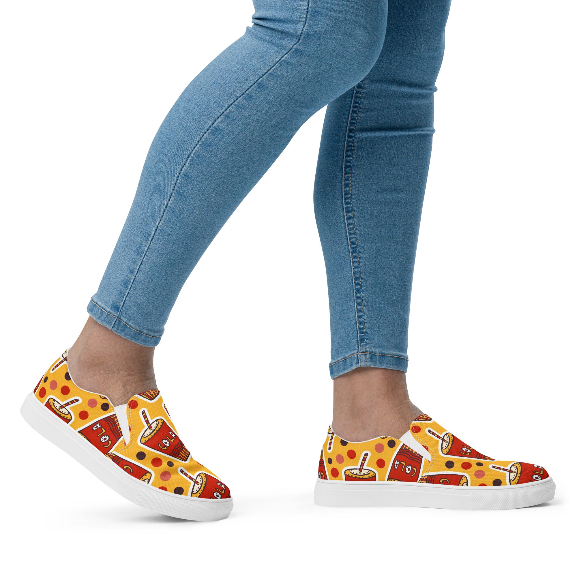Cola - Women’s slip-on canvas shoes Womens Slip On Shoes Printed Offshore