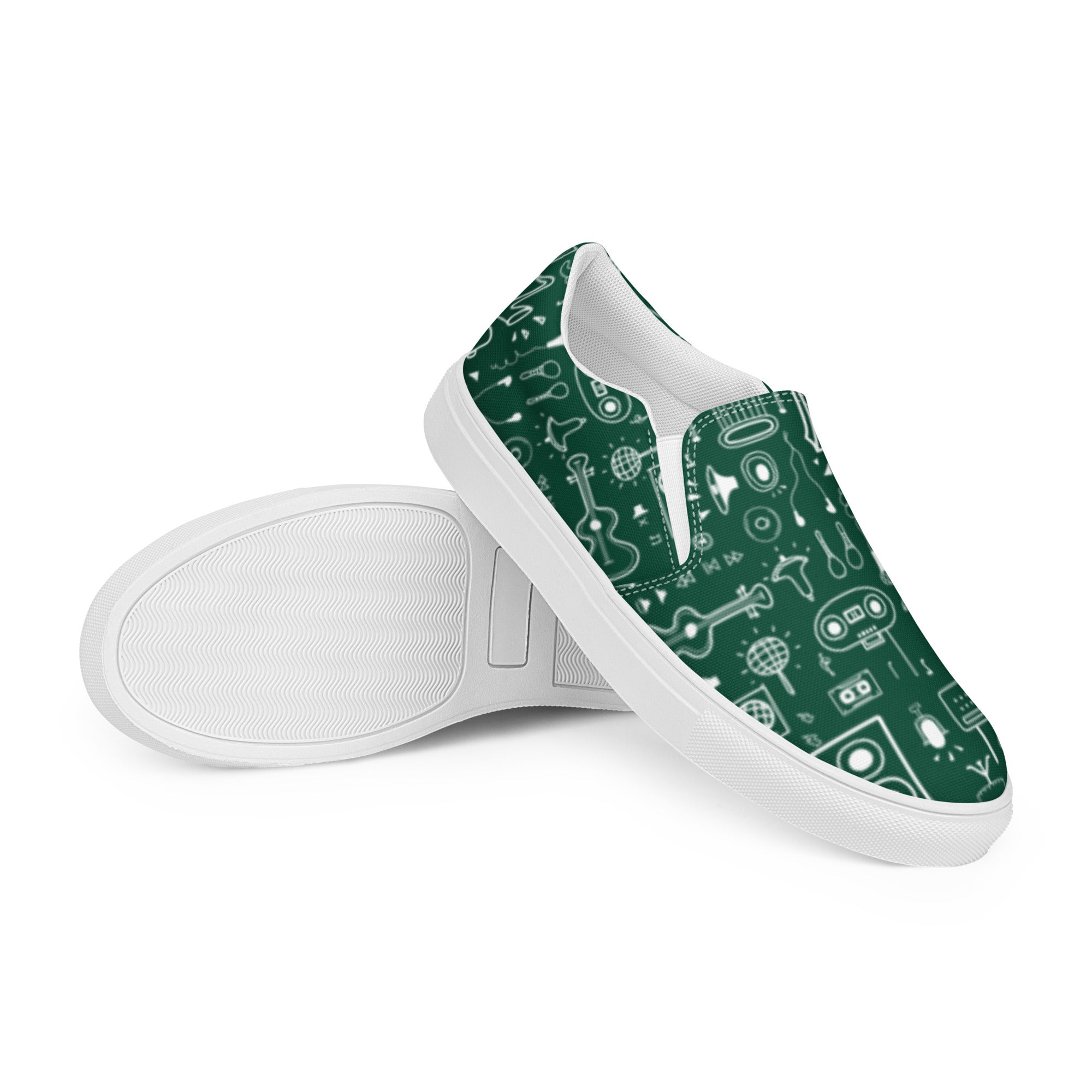 All The Music - Women’s slip-on canvas shoes Womens Slip On Shoes music Printed Offshore